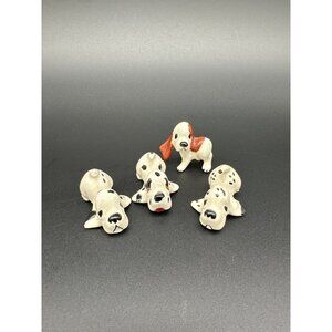 Vintage Floppy Eared Hound Ceramic Dog Figurines Set Of 4‎